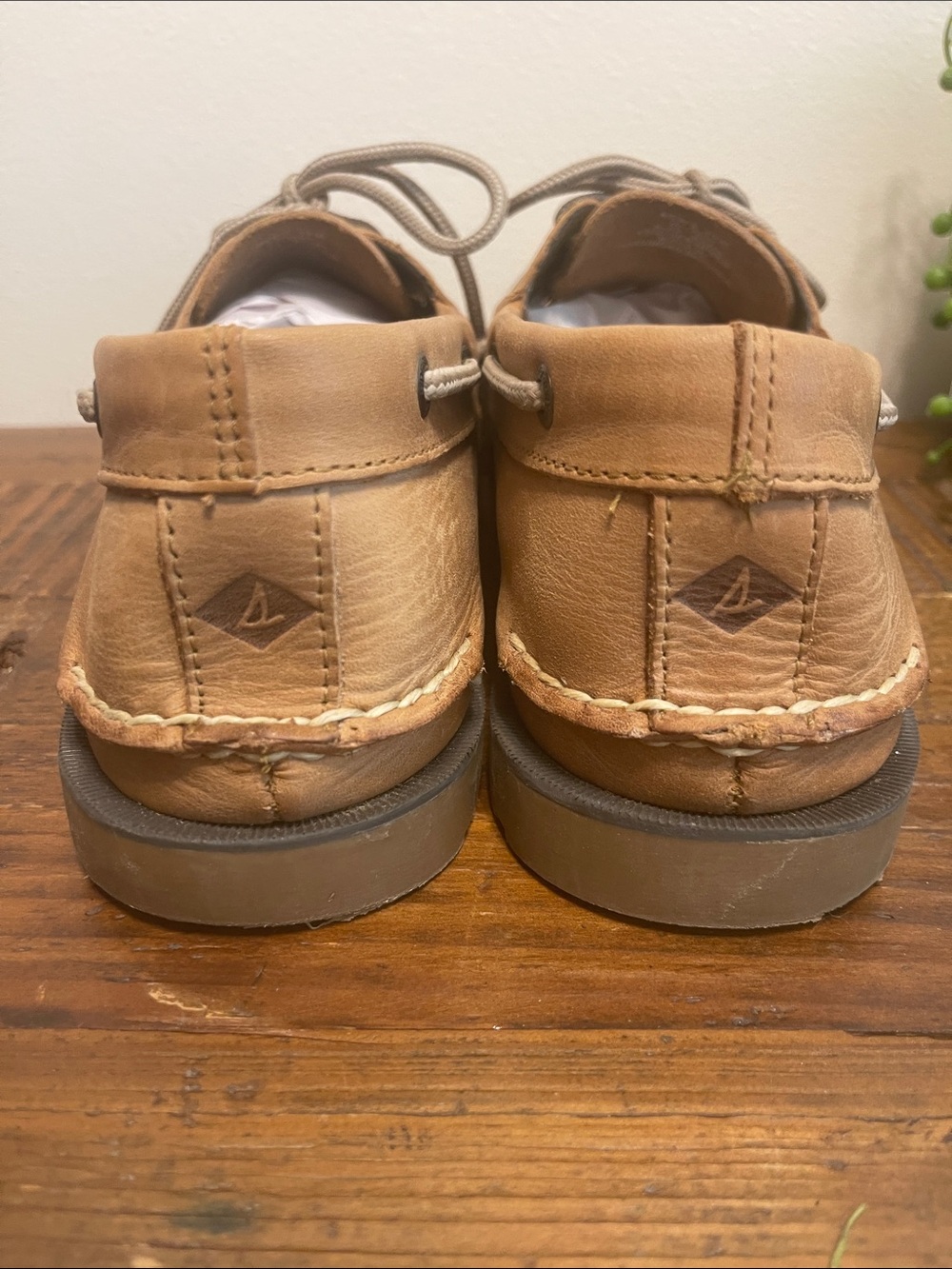 Sperry Men’s Tan Leather 2-Eye Boat Shoes - Picture 4 of 5